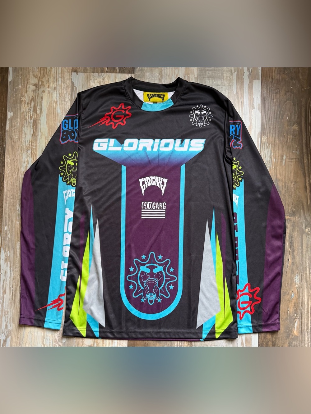 Glogang' Long Sleeve Motorcycle Graphic Jersey Size S